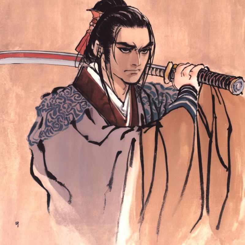 01019-2525418374-weapon,sword,solo,1boy,black hair,male focus,holding,japanese clothes,holding weapon,holding sword,ponytail,long hair,katana,fig.png